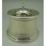 A silver inkwell and pen holder, Sheffield 1906, James Dixon & Son