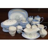 Copeland Spode Wayside dinner ware and teaware, fifty-two pieces in total