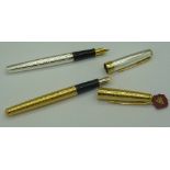 Two Parker Sonnet pens, both with 18ct gold nibs, unused