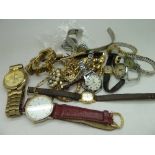 Costume jewellery and wristwatches including a gentleman's Citizen