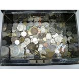 A collection of foreign coinage