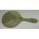 A shagreen hand mirror