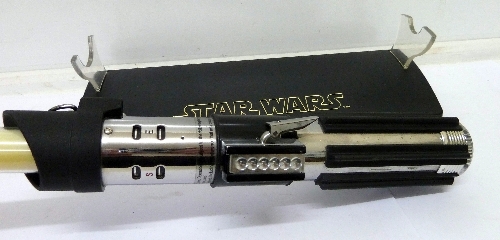 A Hasbro 2007 Star Wars light sabre and stand, in working order, overall length 110cm - Image 3 of 4