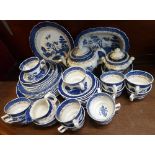 Royal Doulton The Majestic Collection Booths Real Old Willow pattern tea and dinnerware, fifty