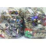 A collection of costume jewellery, weight 3.66kg