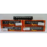 Five Hornby BR Royal Train carriages, four boxed