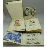 Two early 20th Century keepsake books with many sketches,
