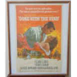 A 1970's reproduction Gone With The Wind poster