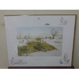 Ten Ros Goody signed limited edition prints, snow lay round about,