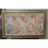 A Pre-Raphaelite style print, Three Graces,