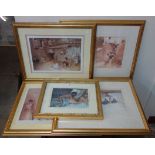 Five Sir William Russell Flint prints