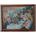 A Auguste Renoir print, Luncheon of the Boating Party,