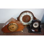 Three assorted clocks