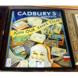 A Cadburys Chocolates advertising sign