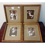 A set of four female nude prints,