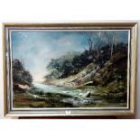 Jeanne Harkshaw, a Stream near Loch Maree, oil on canvas,