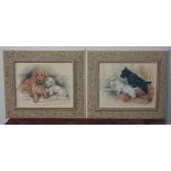 A pair of Lucy Dawson dog prints,