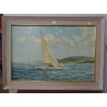 A yachting scene print,