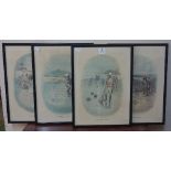 A set of four Tom Browne sporting prints