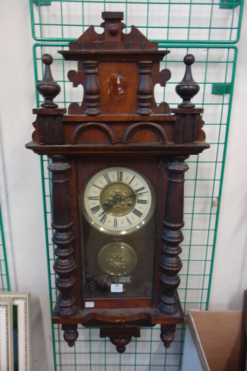 A 19th Century mahogany Vienna wall clock