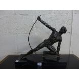 A French style bronze figure of a male archer