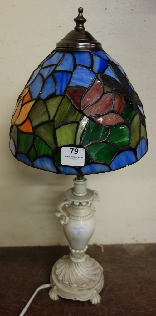 A Tiffany style table lamp