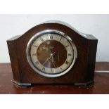 A Smith Sectric oak mantel clock