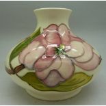 A Moorcroft magnolia squat vase,