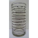 A studio glass cylindrical vase,