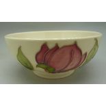 A Moorcroft magnolia bowl,