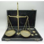 A set of jeweller's scales,