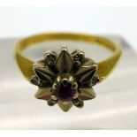 An 18ct gold cluster ring, weight 4.