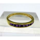 A 9ct gold and amethyst ring, weight 1.