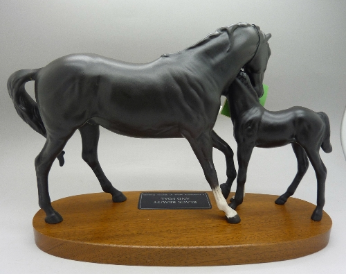 A Beswick Black Beauty and Foal figure, a Connoisseur model, a/f, - Image 2 of 2