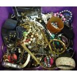 A large collection of costume jewellery, total weight 6.