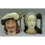 Two Royal Doulton medium character jugs,