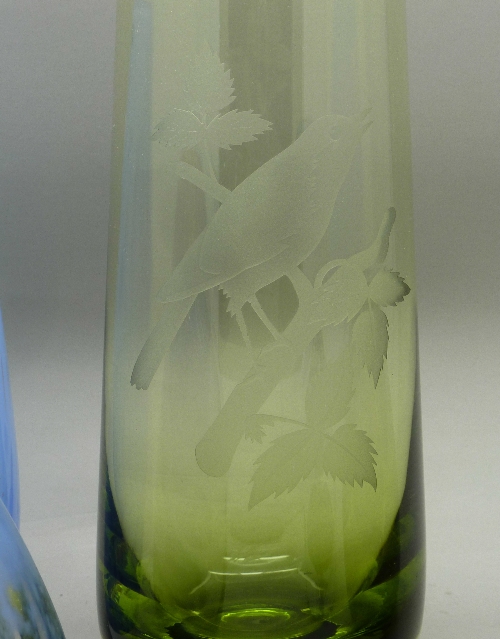 Four glass vases comprising Mtarfa, one studio and two Caithness, - Image 2 of 5
