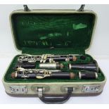 A cased clarinet, marked Skylark,