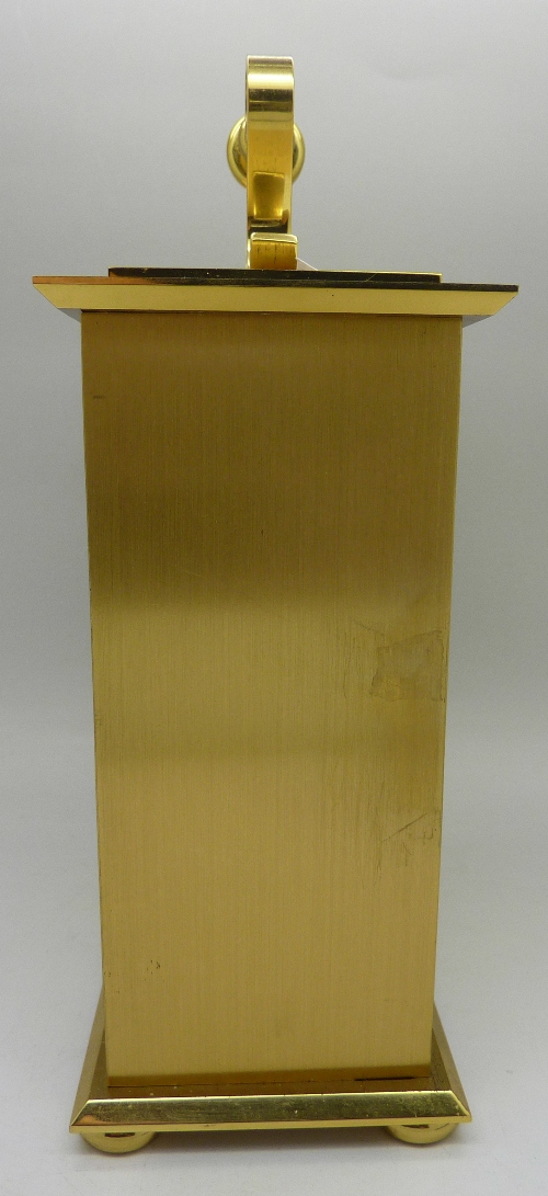 A Swiza brass cased mantel clock with quartz movement - Image 2 of 2