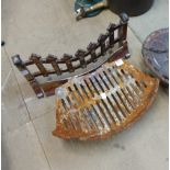 A cast iron fire grate