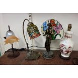 Four table lamps