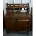 A Victorian walnut mirrorback chiffonier