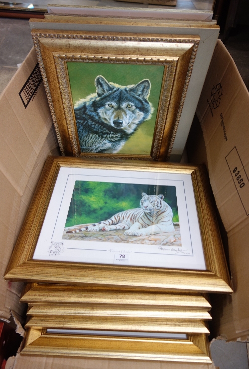 A set of fourteen limited edition Stephen Gayford animal prints