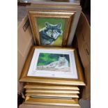 A set of fourteen limited edition Stephen Gayford animal prints