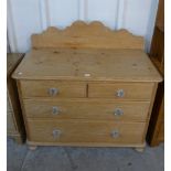 A Victorian pine chest of drawers