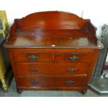 A Victorian pine chest of drawers