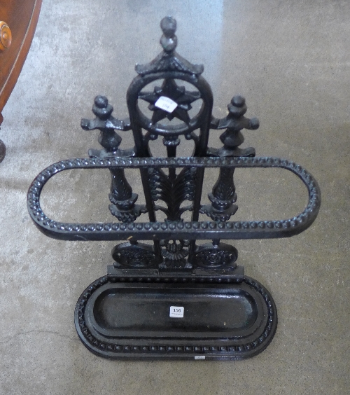 A Victorian style cast iron stick stand