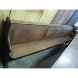 A large oak pew