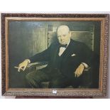 A print of Winston Churchill,
