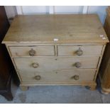 A Victorian pine chest of drawers